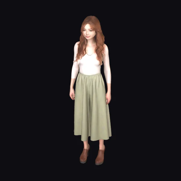 Young Woman in Casual Outfit