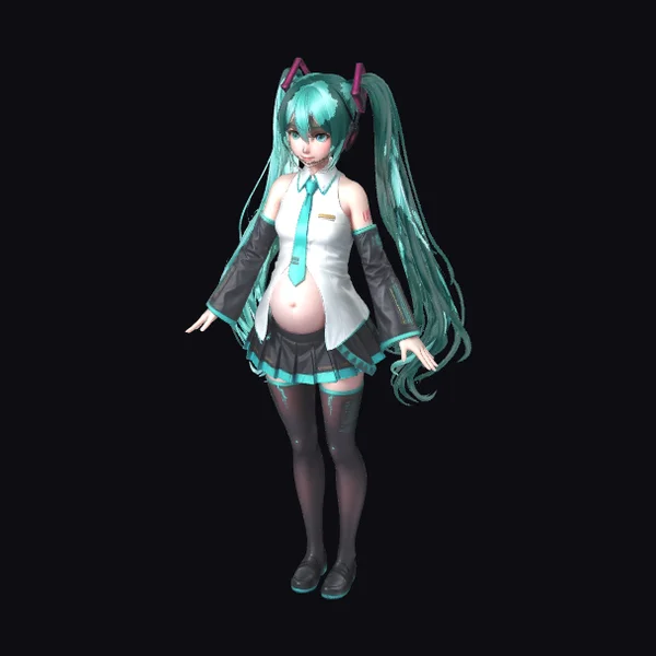 Neon Anime Girl Uniform