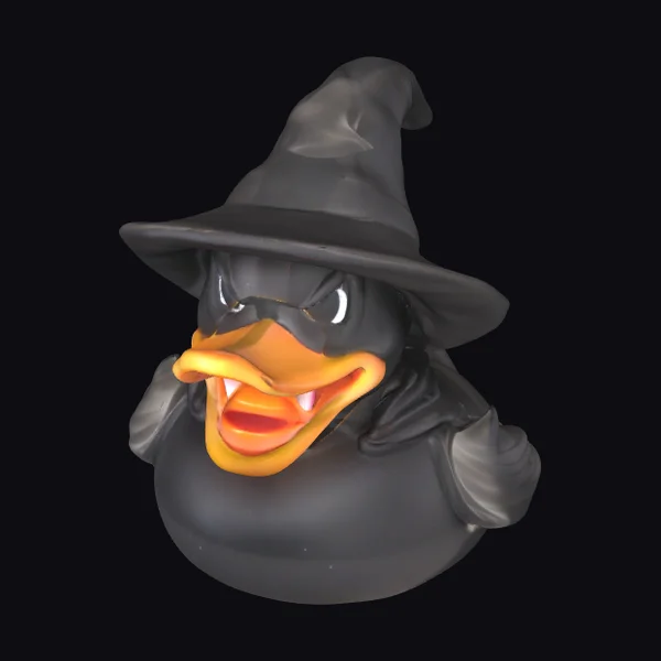 Black Witch Rubber Duck