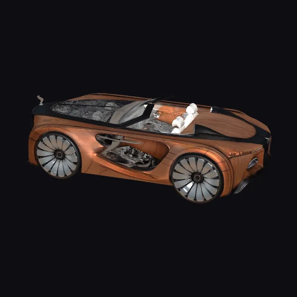 Copper Convertible Sports Car