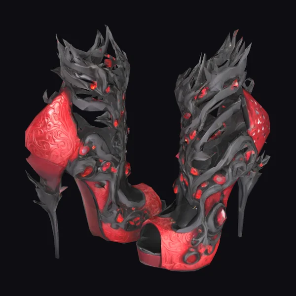 Red Black Stiletto Heels