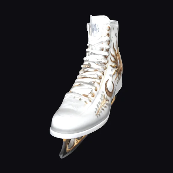 Golden Ice Skating Boot