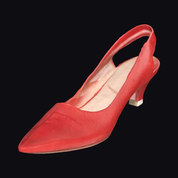 Red Slingback Heel Shoe