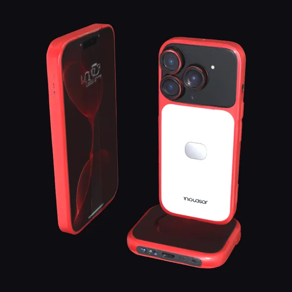 Red Phone with Wireless Charger