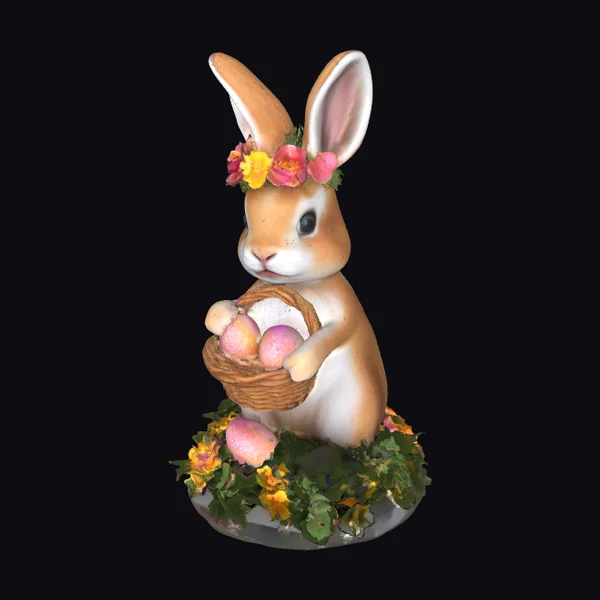 Easter Bunny with Tulip Crown