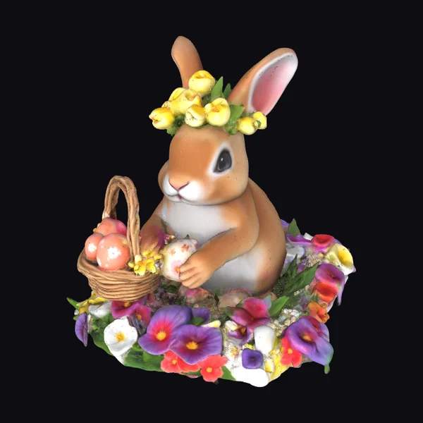 Easter Bunny with Tulip Crown