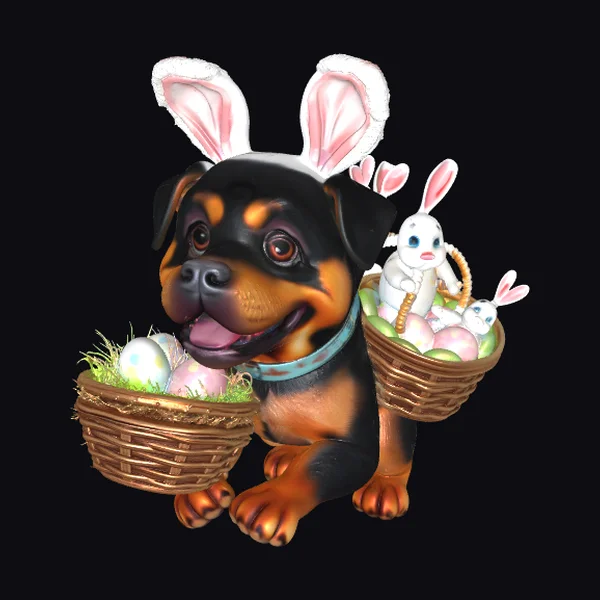Rottweiler Easter Bunny Ears
