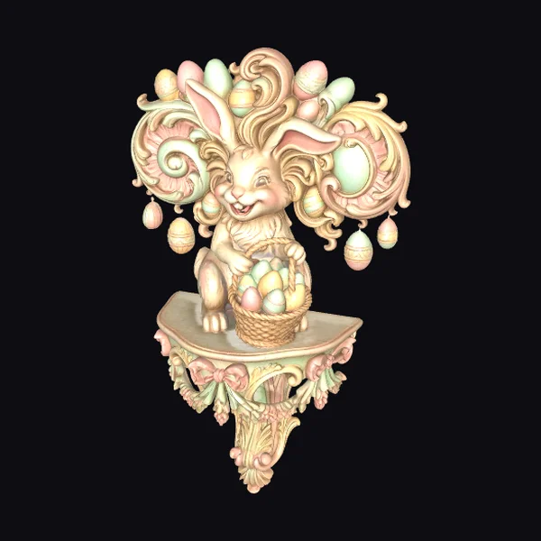 Easter Bunny on Pedestal