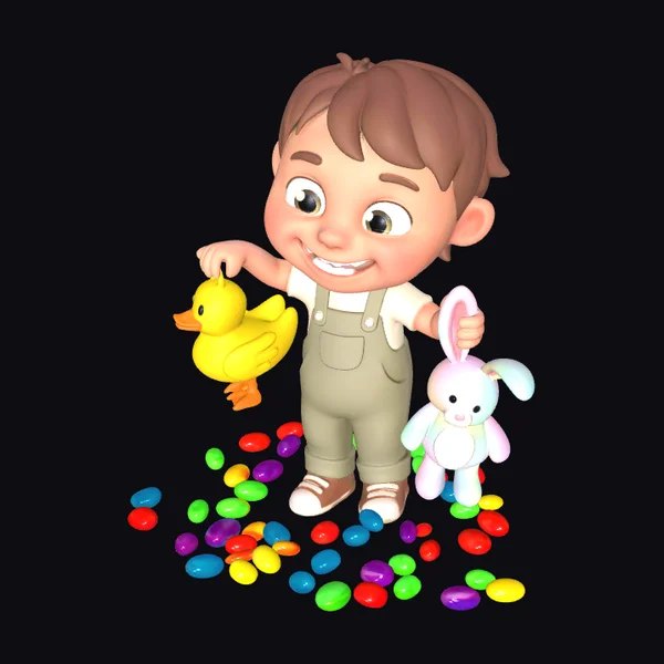Boy with Duck Bunny