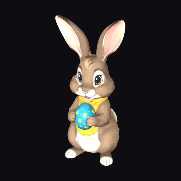 Easter Bunny Holding Egg