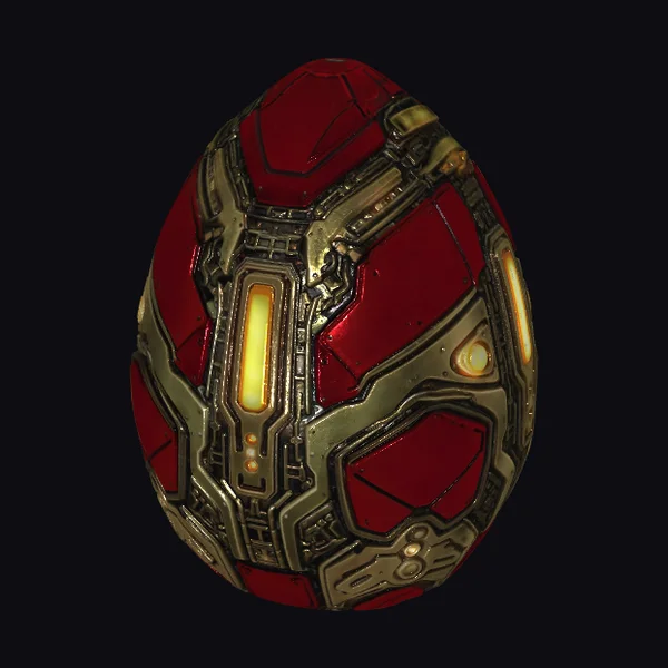 Red Metallic Egg