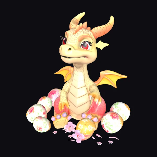 Easter Dragon with Eggs