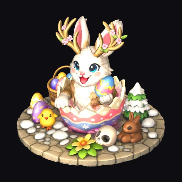 Easter Bunny Hatchling Scene