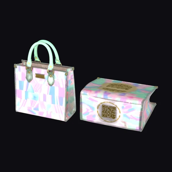 Pastel Iridescent Tote Clutch