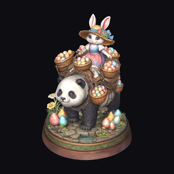 Easter Bunny Panda Cart