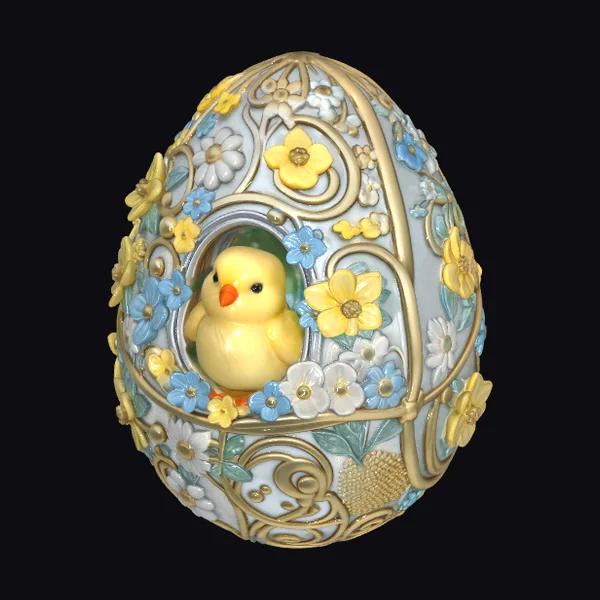 Ornate Floral Easter Egg
