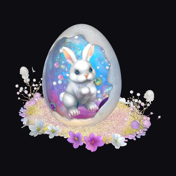 Bunny in Cracked Egg