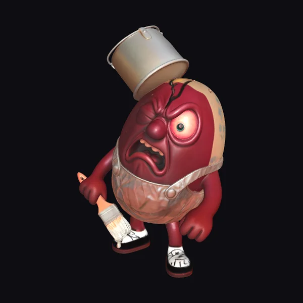 Angry Painted Character