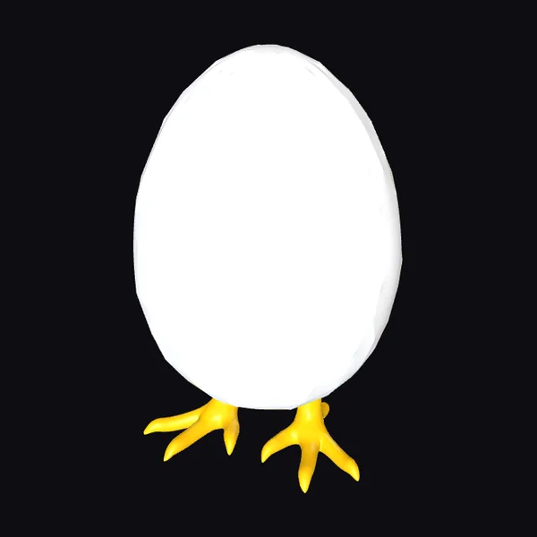 White Egg with Feet