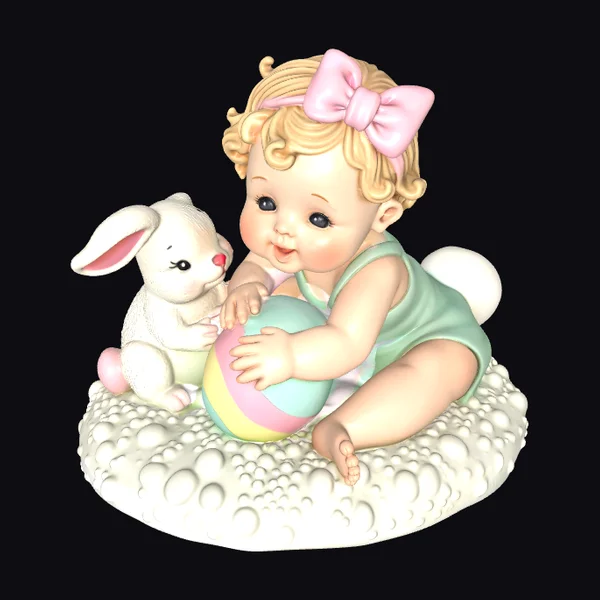Pastel Easter Baby Bunny