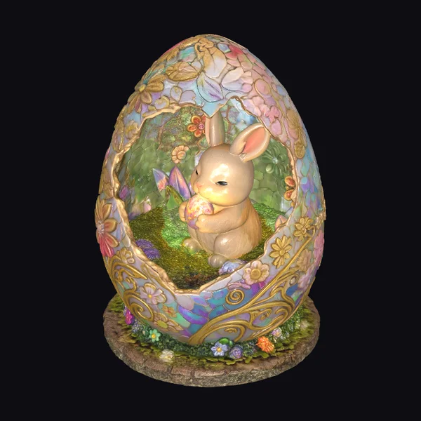 Easter Bunny Inside Egg