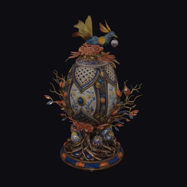 Ornate Egg with Bird