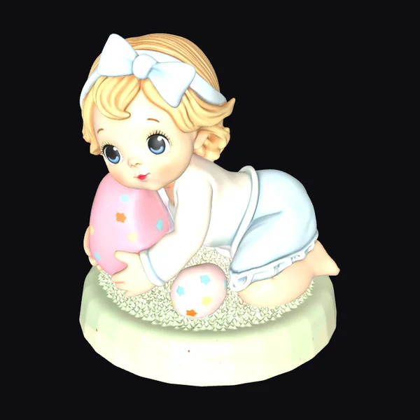 Cute Baby with Easter Eggs