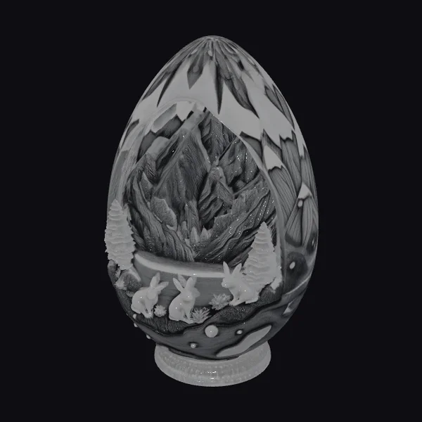 Elegant Easter Egg Relief