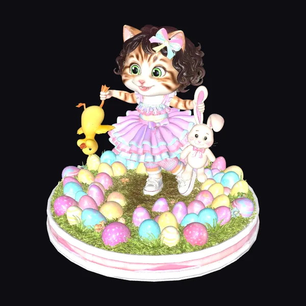 Easter Cat Girl Scene