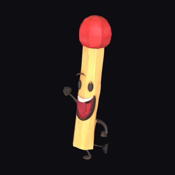 Smiling Pencil Character