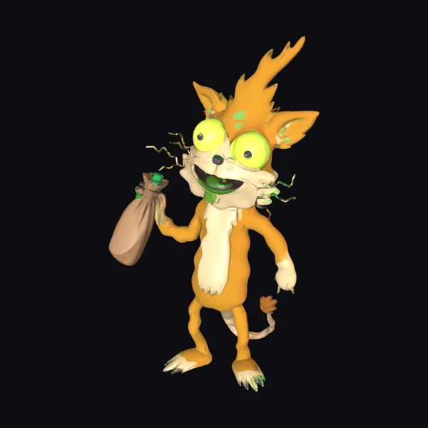 Zombified Cartoon Fox