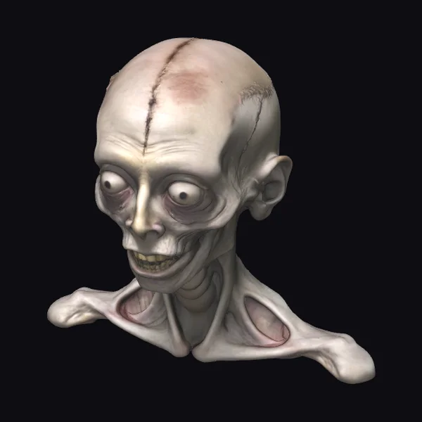 Balding Zombie Bust