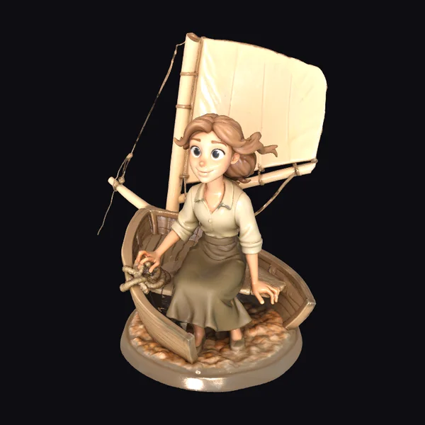Sailing Girl Figurine