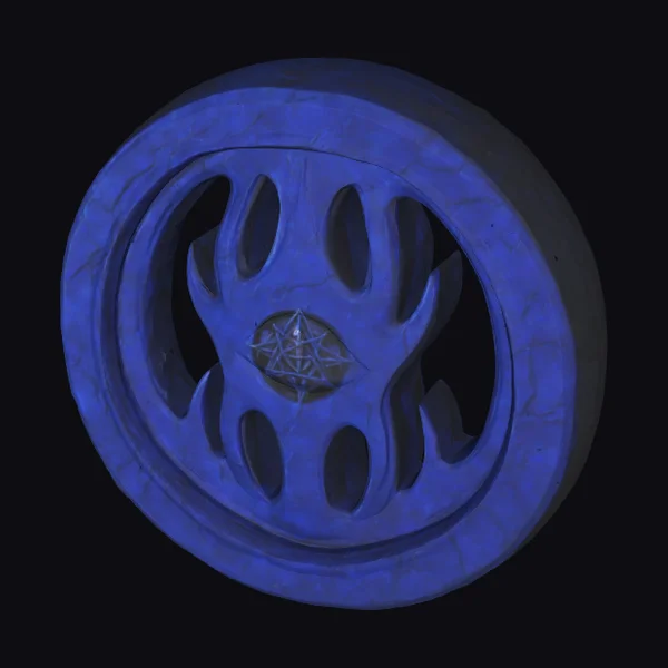 Blue Ancient Ritual Wheel