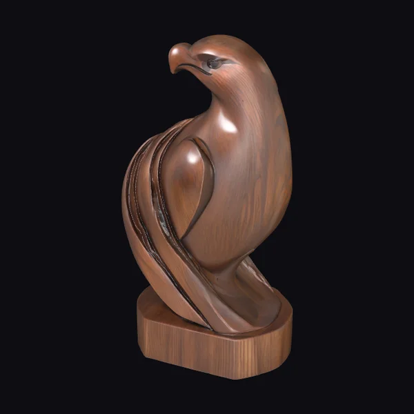 Wooden Eagle Sculpture