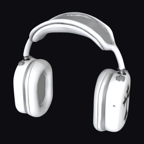 Silver Headphones with Cross