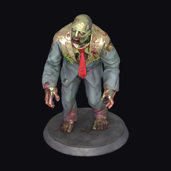 Zombie Businessman Figurine