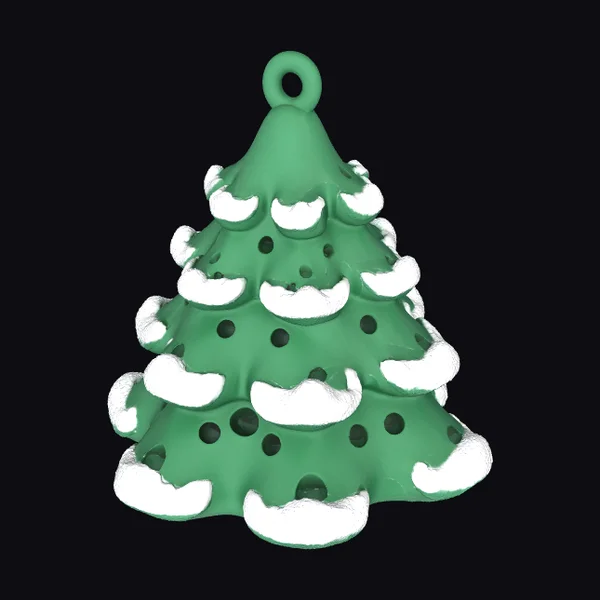 Snowy Christmas Tree Ornament