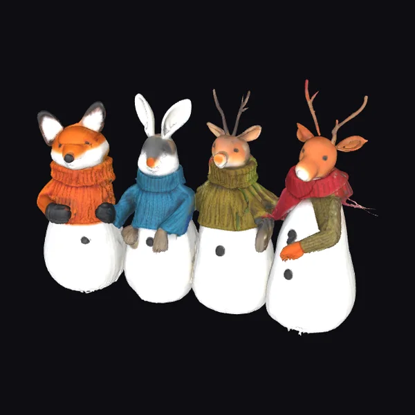 Woodland Animal Snowmen