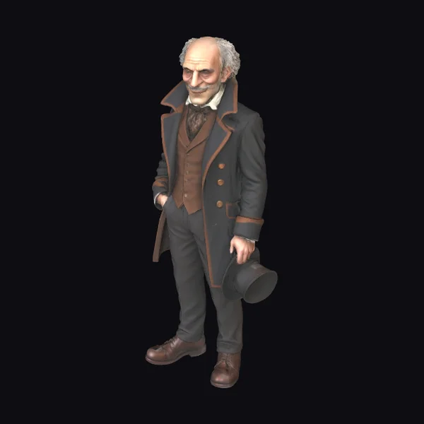 Elderly Man Victorian Suit