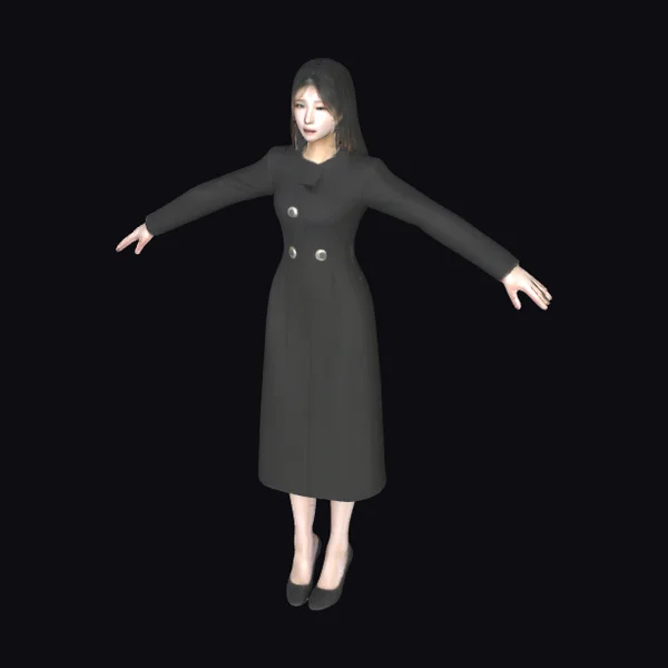 Young Korean Woman Standing