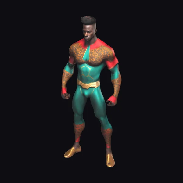 African Male Superhero Costume