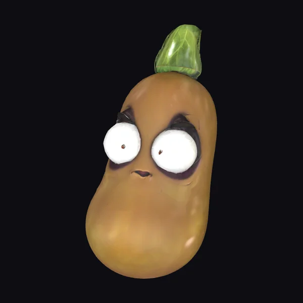 Cartoon Coffee Bean Face