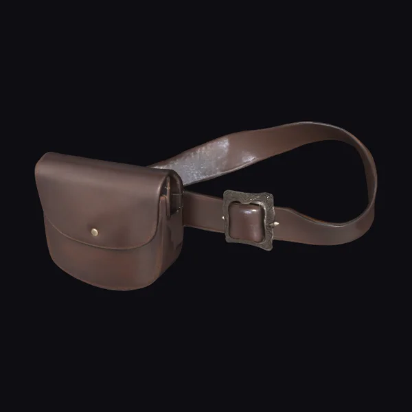 Brown Leather Belt Pouch