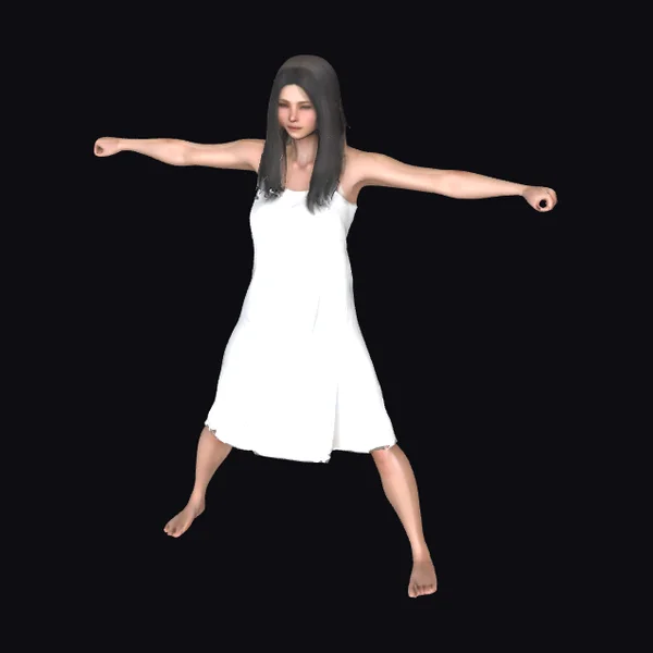 Woman in White Dress