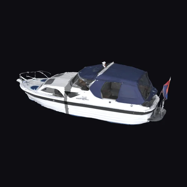 White Boat with Canopy