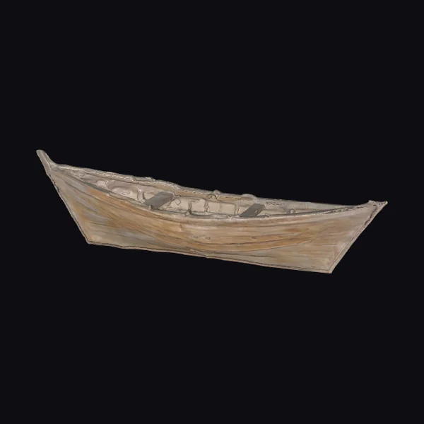 Damaged Wooden Sea Skiff