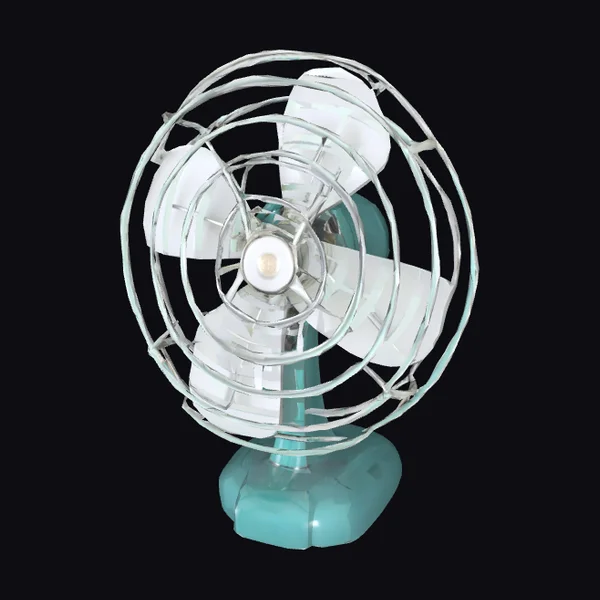 Teal Desk Fan