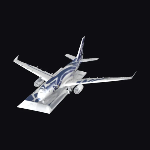 Blue White Airplane Ascending