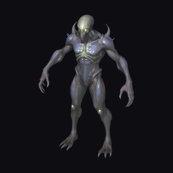 Alien Creature with Glowing Eyes